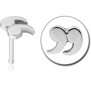 SURGICAL STEEL NOSE BONE - QUOTATION MARKS