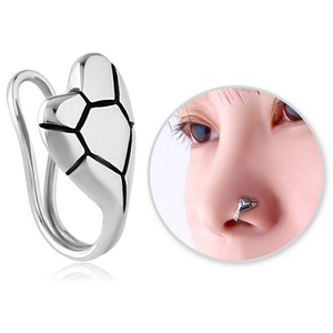 SURGICAL STEEL NOSE CLIP - HEART