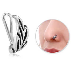 SURGICAL STEEL NOSE CLIP - LEAF