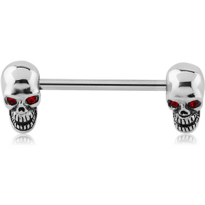 SURGICAL STEEL JEWELLED NIPPLE SHIELD - SKULLS