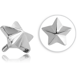 SURGICAL STEEL PUSH FIT ATTACHMENT FOR BIOFLEX INTERNAL LABRET - NAUTICAL STAR