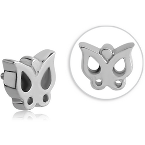 SURGICAL STEEL PUSH FIT ATTACHMENT FOR BIOFLEX INTERNAL LABRET - BUTTERFLY