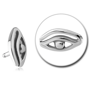 SURGICAL STEEL PUSH FIT ATTACHMENT FOR BIOFLEX INTERNAL LABRET - EGYPTIAN EYE