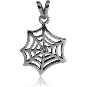 SURGICAL STEEL JEWELLED PENDANT - WEB