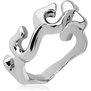 SURGICAL STEEL RING - JOINED HOOKS