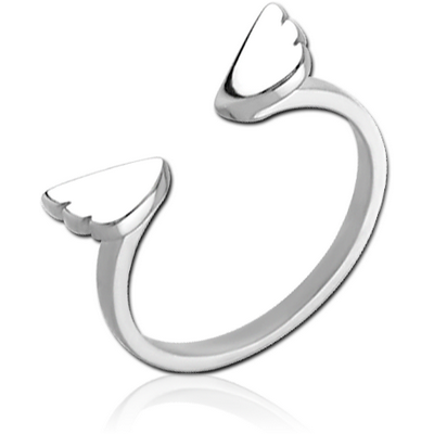 SURGICAL STEEL OPEN WINGS RING