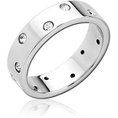 SURGICAL STEEL JEWELLED RING