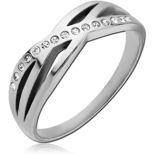 SURGICAL STEEL JEWELLED RING