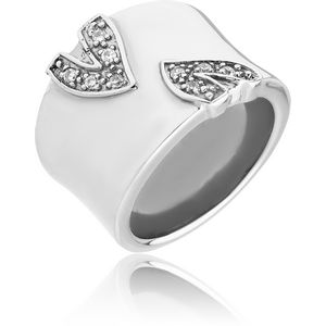 SURGICAL STEEL JEWELLED RING