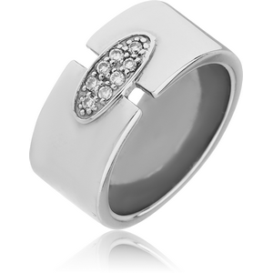 SURGICAL STEEL JEWELLED RING