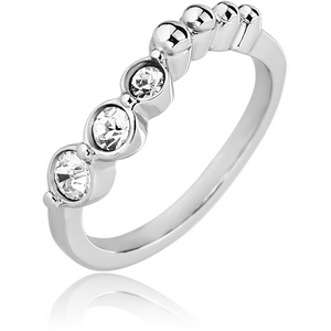 SURGICAL STEEL JEWELLED RING