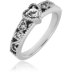 SURGICAL STEEL JEWELLED RING