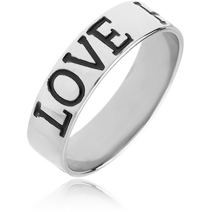 SURGICAL STEEL RING - LOVE