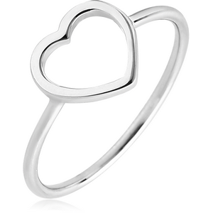 SURGICAL STEEL RING - HEART