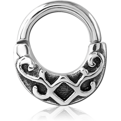 SURGICAL STEEL HINGED SEPTUM CLICKER