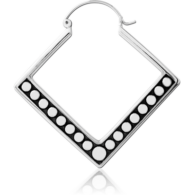 SURGICAL STEEL HOOP EARRING FOR TUNNEL