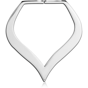 SURGICAL STEEL HOOP EARRINGS FOR TUNNEL - SPADE