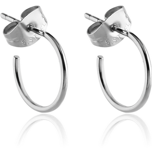 SURGICAL STEEL EAR STUDS PAIR - HOOP