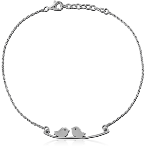 STERLING SILVER 925 BRACELET - TWO BIRDS