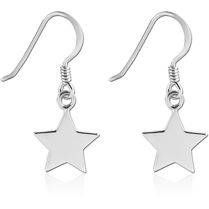 STERLING SILVER 925 EARRINGS PAIR - STAR