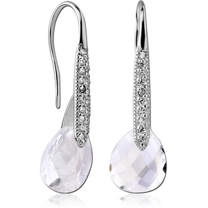 STERLING SILVER 925 JEWELLED EARRINGS PAIR