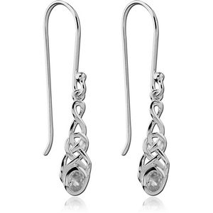 STERLING SILVER 925 JEWELLED EARRINGS PAIR