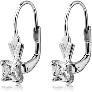 STERLING SILVER 925 JEWELLED EARRINGS PAIR