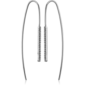 STERLING SILVER 925 EARRINGS PAIR - HANGING BARS