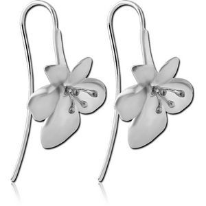 STERLING SILVER 925 EARRINGS PAIR - FLOWER