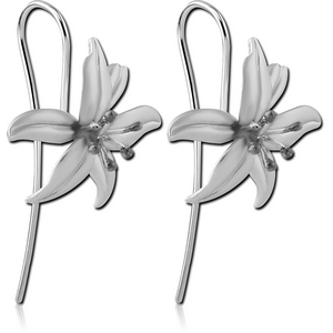 STERLING SILVER 925 EARRINGS PAIR - FLOWER