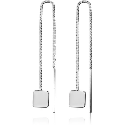 STERLING SILVER 925 CHAIN EARRINGS PAIR