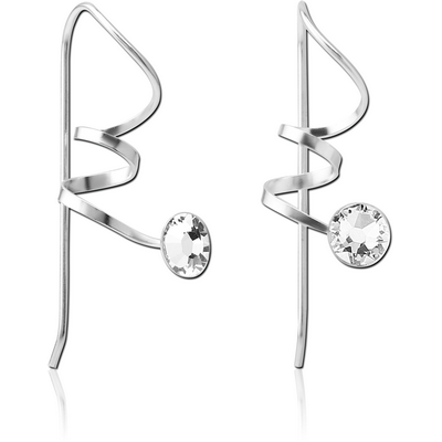 STERLING SILVER 925 JEWELLED EARRINGS PAIR