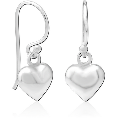 STERLING SILVER 925 EARRINGS PAIR - HEART