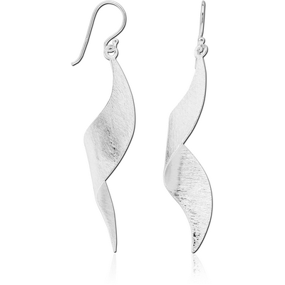 STERLING SILVER 925 MATT FINISH EARRINGS PAIR