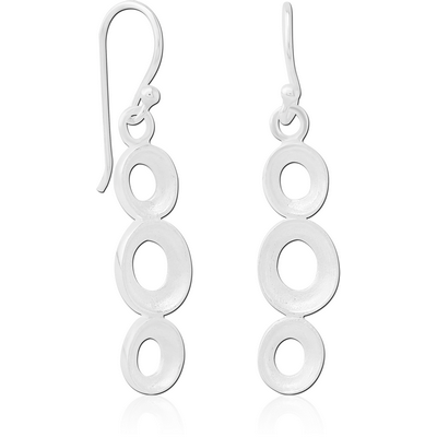 STERLING SILVER 925 MATT FINISH EARRINGS PAIR