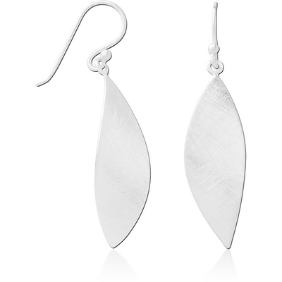 STERLING SILVER 925 MATT FINISH EARRINGS PAIR