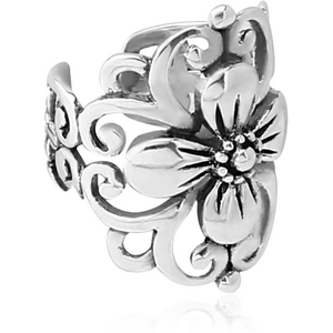 STERLING SILVER 925 EAR CUFF - FLOWERS