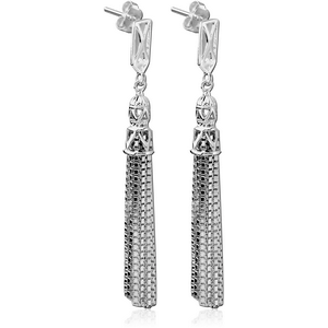 STERLING SILVER 925 JEWELLED EAR STUDS PAIR