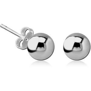 STERLING SILVER 925 EAR STUDS PAIR - BALL