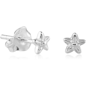 STERLING SILVER 925 EAR STUDS PAIR - STAR