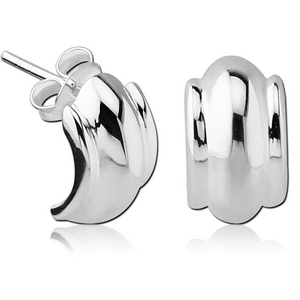 STERLING SILVER 925 JEWELLED EAR STUDS PAIR