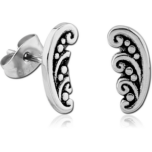 STERLING SILVER 925 EAR STUDS PAIR - FILIGREE