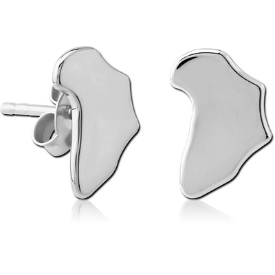 STERLING SILVER 925 EAR STUDS PAIR - AFRICA