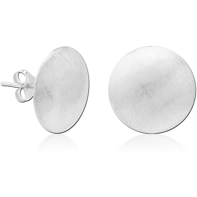 STERLING SILVER 925 MATT FINISH EAR STUDS PAIR