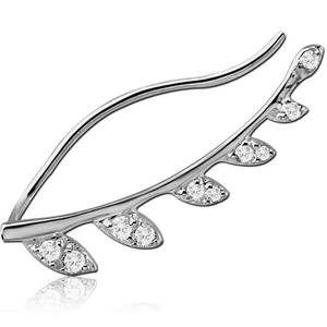 STERLING SILVER 925 JEWELLED EAR VINE - LEFT - BRANCH