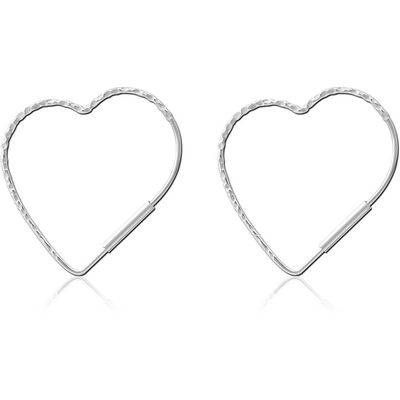 STERLING SILVER 925 EARRINGS - HEART