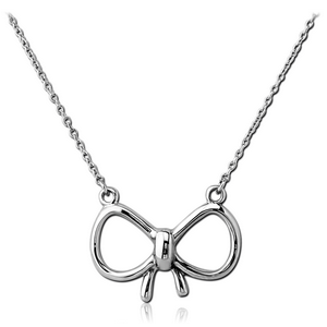 STERLING SILVER 925 NECKLACE WITH PENDANT - BOW TIE