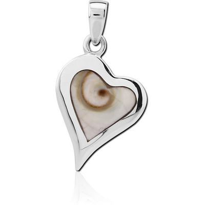 STERLING SILVER 925 PENDANT SHIVA EYE - HEART