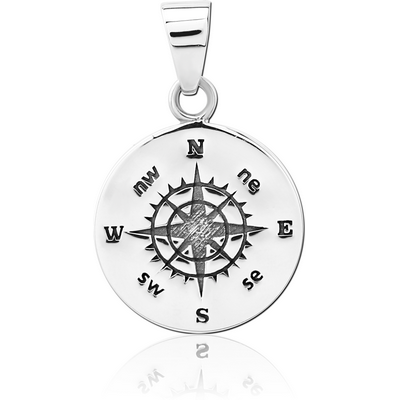 STERLING SILVER 925 PENDANT - COMPASS