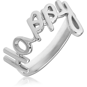 STERLING SILVER 925 RING - HAPPY